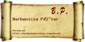 Berbenicza Péter névjegykártya